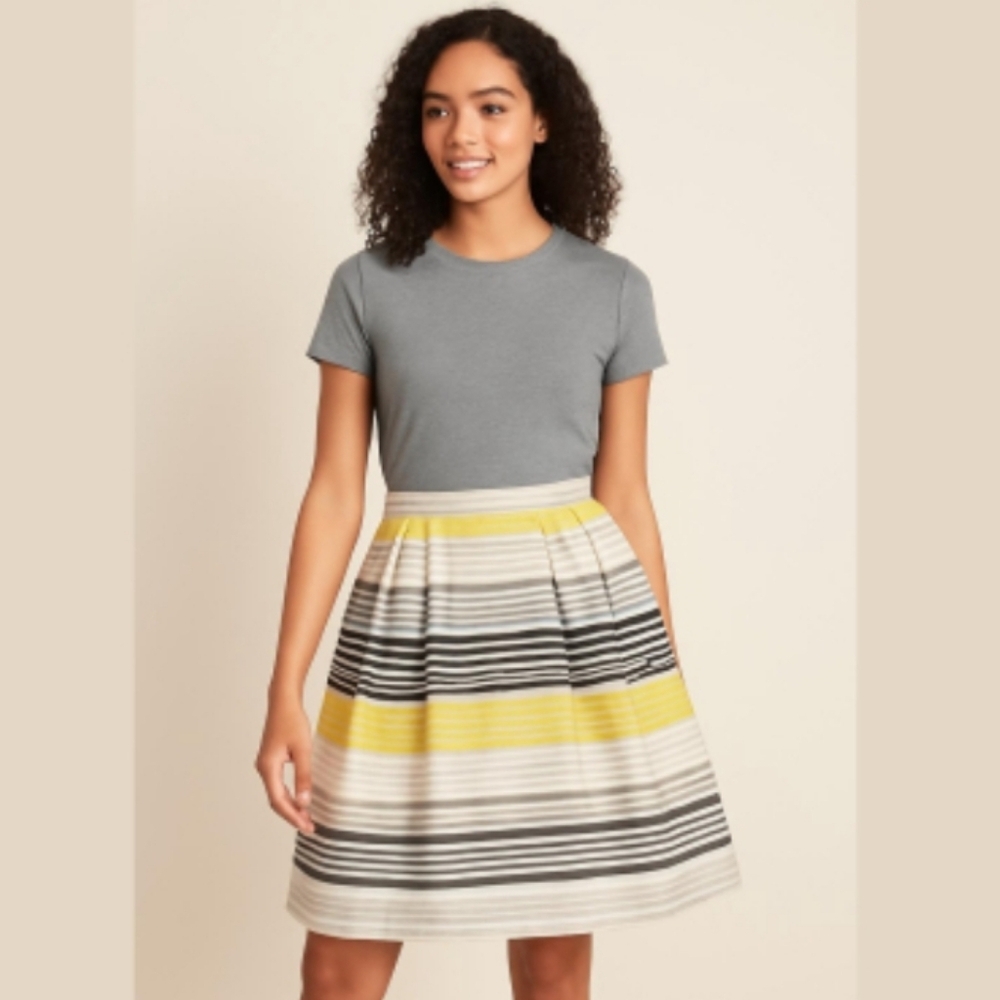 Old Navy Striped A-Line Skirt with Pockets Size Large Women Ladies